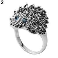 hot sales womens wedding party birthday jewelry vintage bohemian style hedgehog ring