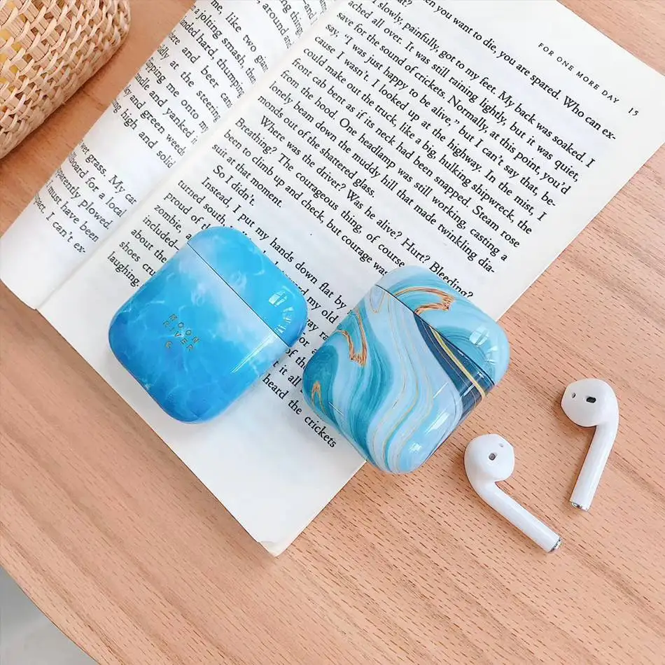Чехол для наушников для Airpods, чехол, роскошный мраморный Жесткий Чехол для наушников, защитная крышка, аксессуары для Apple Airpods, зарядная коробка