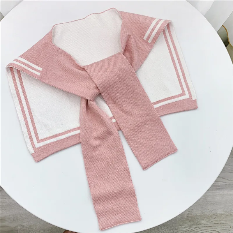 

Korean Style Girls Fake Collars for Women Necklace Shirt Blouse Flase Collar Autumn Knitted Shoulder Shawl Detachable Collar