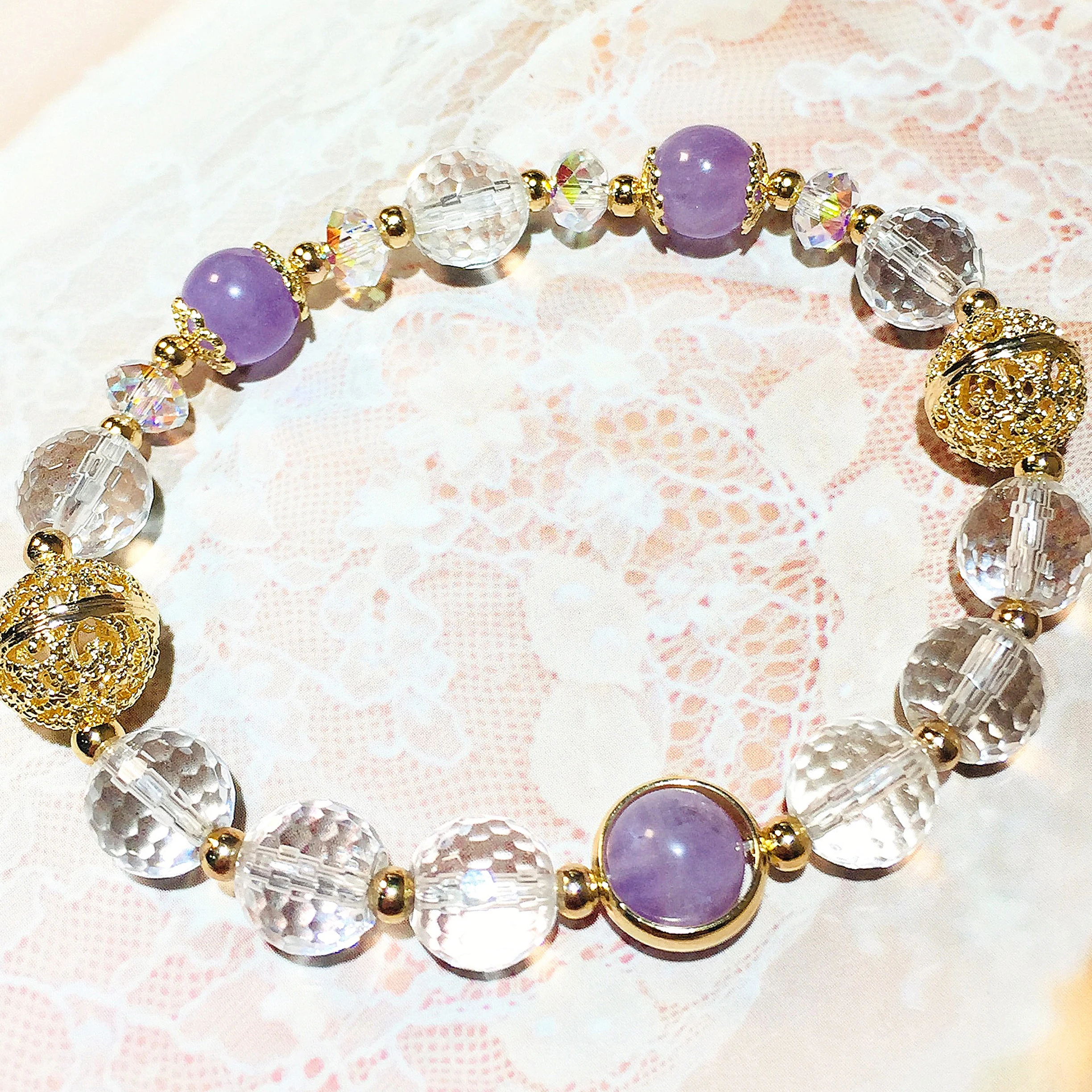 

Amethyst Bead Factory Price Fashion Men Healing Energy Lucky Bracelet Natural Beaded Charm Bracelet Yoga Jewelry for Women Gifts