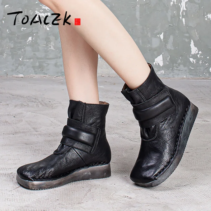 Кожаные ботинки женские осенние/Зимние новые из воловьей кожи magic paste|Женские