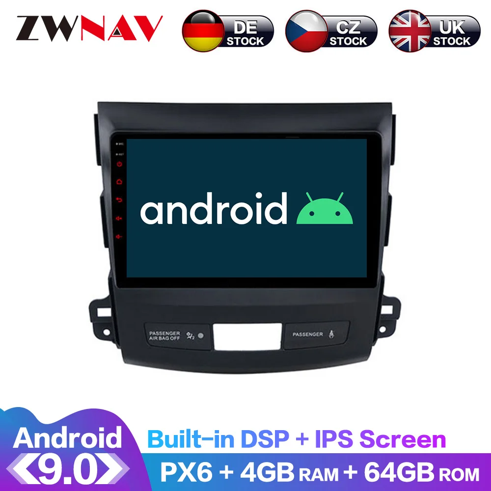 

Android 9 4+64G PX6 DSP Carplay Radio Car DVD Player GPS navigation For Mitsubishi Outlander 2006 - 2012 Head Unit Multimedia