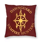 Квадратная наволочка с изображением старших свитки Skyrim, домашний декор, светящийся вампир, охотник за вампирами, забвение, предмет интерьера, наволочка для автомобиля