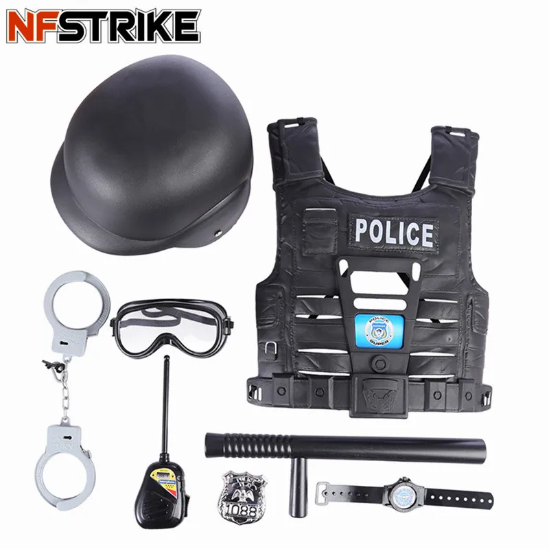 NFSTRIKE 8 шт. детские игры Ролевые игрушки набор моделирования Полиции Игры развивающие занятия игрушки для детский день рождения, день рождение мальчика подарок