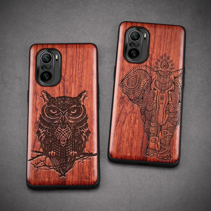 

2021 New For Xiaomi Redmi k40 POCO F3 Case Slim Wood Back Cover TPU Bumper Case On Redmi k40 Pro POCO F3 5G Phone Cases