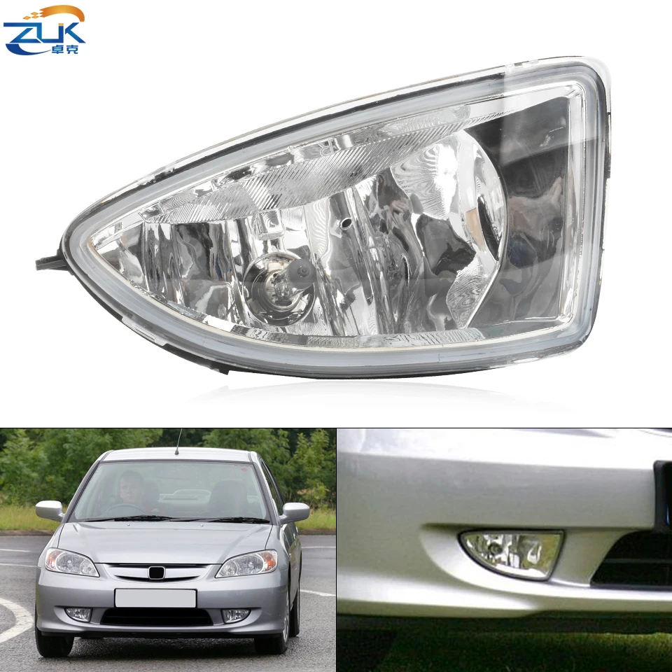 

Противотумансветильник ры ZUK, противотуманные фары для HONDA CIVIC 2004 2005 ES, противотумансветильник фары в сборе с галогенными лампами 12 В 55 Вт