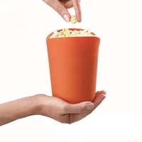 foldable household microwave popcorn bucket popcorn maker diy silicone popcorns maker