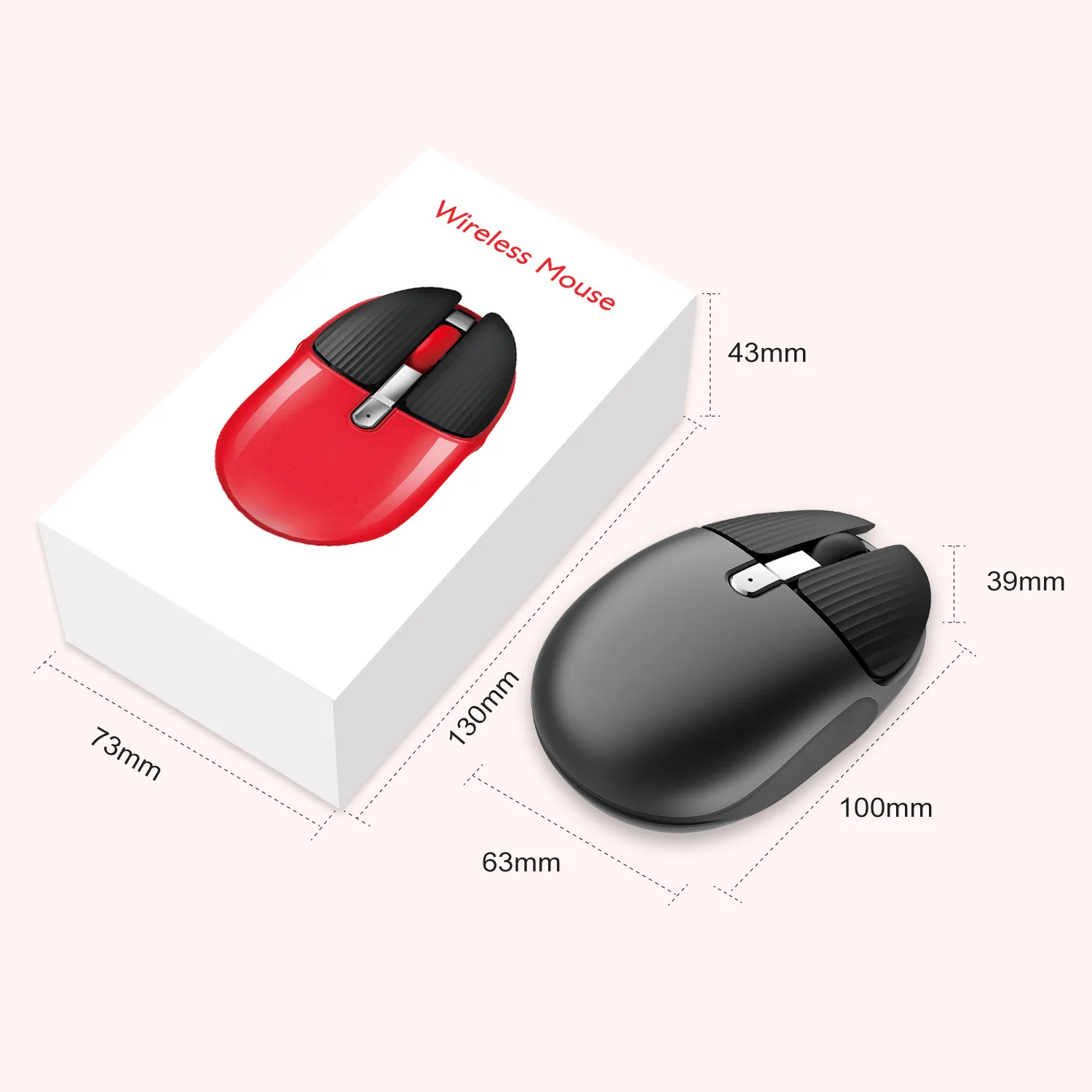 

SeenDa Rechargable Wireless Mouse 2.4G Wireless Opto-electronic Mute Mouse Ergonomics Optical Mouse for Notebook PC