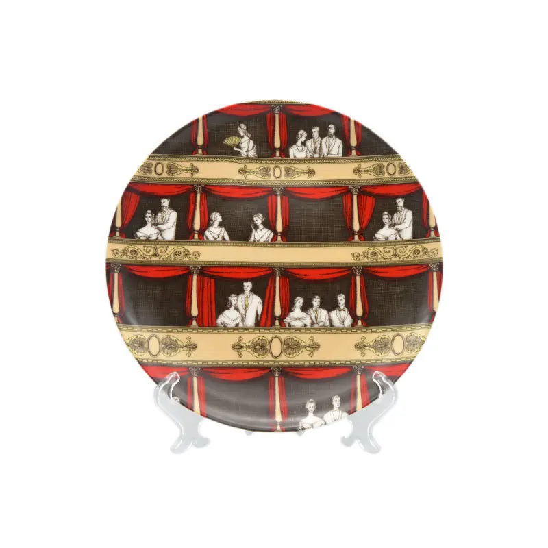 

European Opera House ceramic decorative pot decorative plate home art storage pot dessert plate ornaments