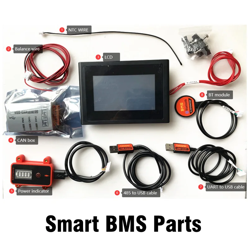 Умные детали BMS delзарядное устройство модуль Bluetooth плата CAN для 4S LiFePO4 200A 3S до 32S Daly