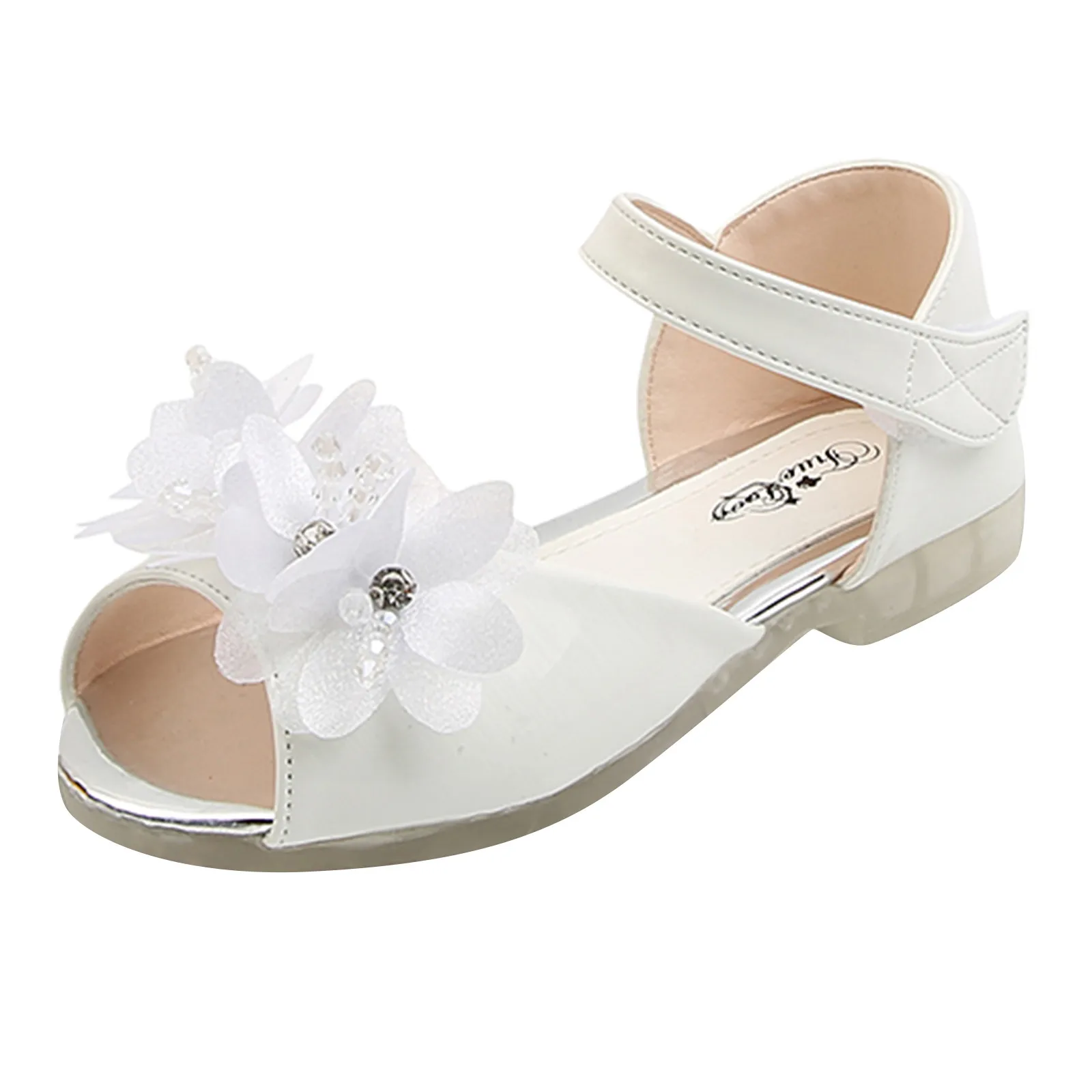 

Infant Kids Baby Girls Peep Toe Floral Princess Shoes Leather Sandals Fashion Sweet Bow Sandals Kids Shoes Soft Summer