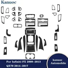 Полный набор различных частей отделка наклейки углеродное волокно черные наклейки для Infiniti FX 2009-2013 QX70 2014-2017 стильные аксессуары
