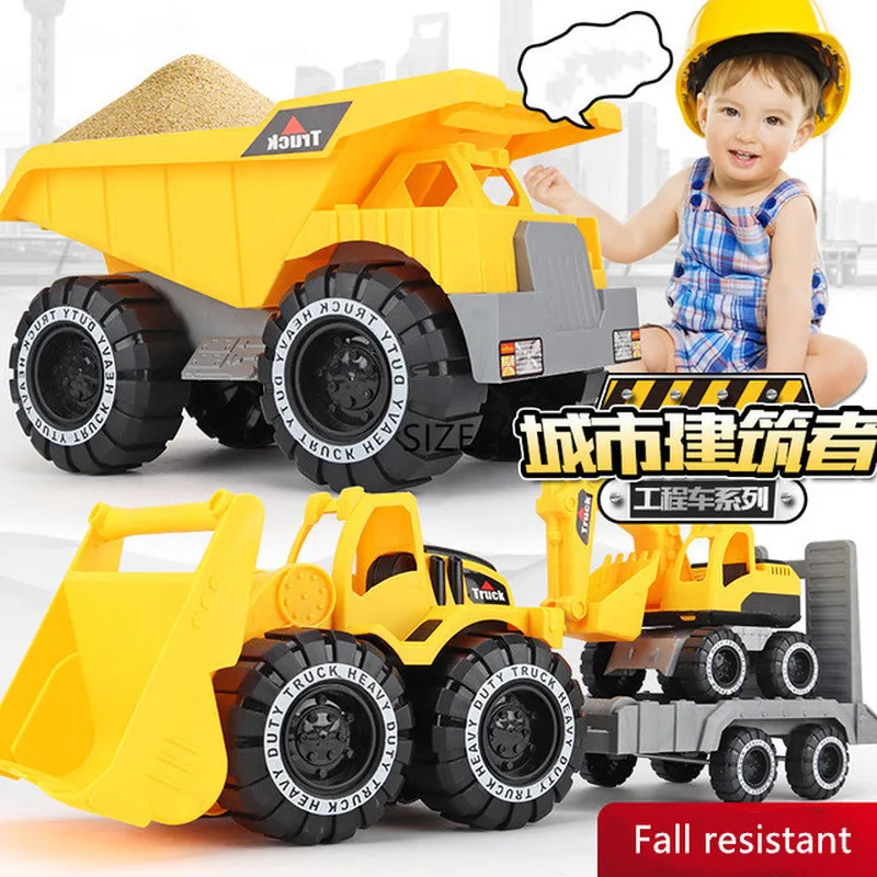Classic Baby Simulation Engineering Car Toy Excavator Bulldozer Model Tractor Dump Truck Mini for Kid Boy Gift | Игрушки и хобби