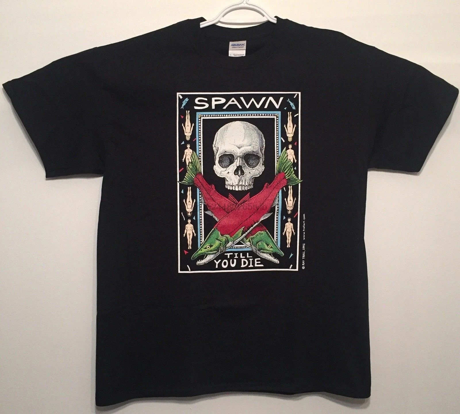 Винтажная Футболка vtg Spawn Till You Die 2002 Ray Troll| |