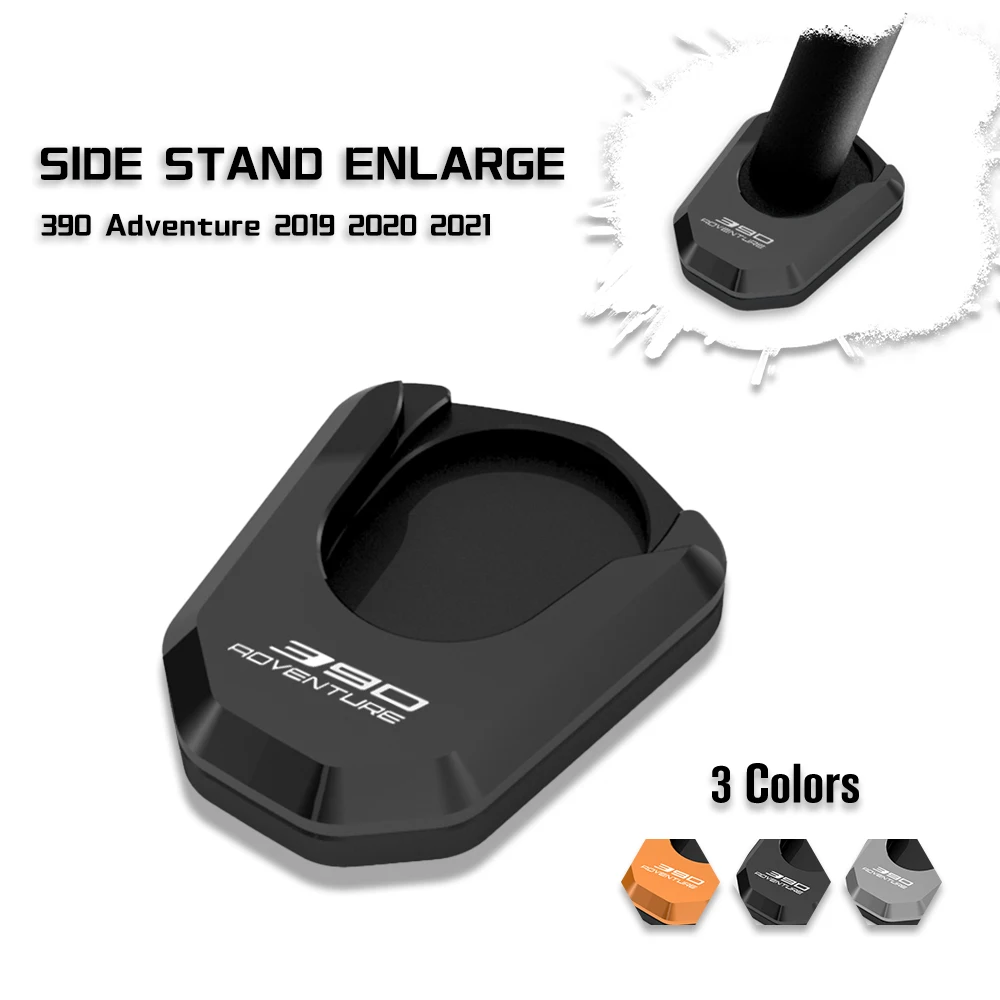 

For 390 Adventure 390ADV 2019 2020 2021 Motorcycle Accessories Side Stand Enlarge Foot Pad Support Kickstand Extension Plate