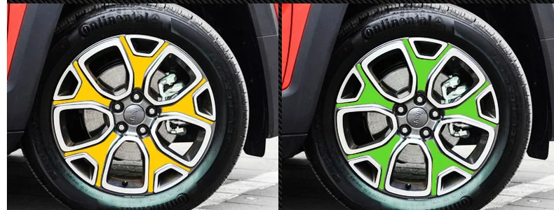 Обод колеса 3 м наклейка для Jeep Renegade 2016 2017 2018 черный аксессуары стайлинга