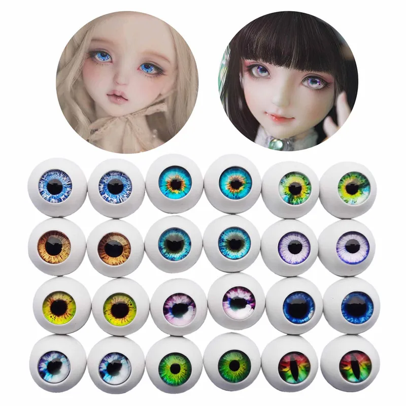 

Julie Wang 24PCS In Pair 18mm Plastic Doll Eyes Mixed Color Buttons Safety Glass Pupil For Puppet Plush Toy Making Accessory