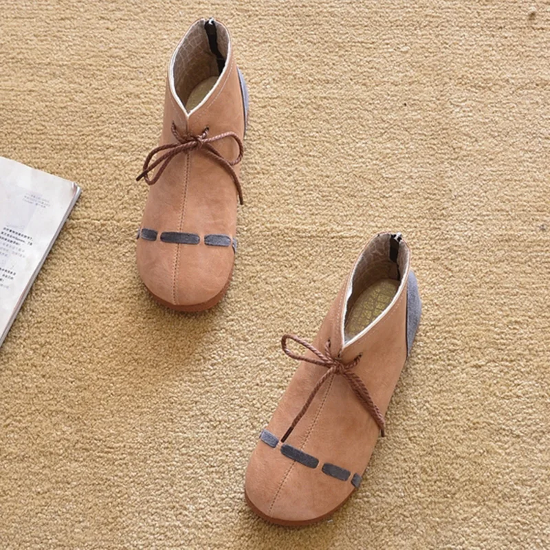 

Женские ботильоны с плюшевой подкладкой, на плоской подошве, A2679