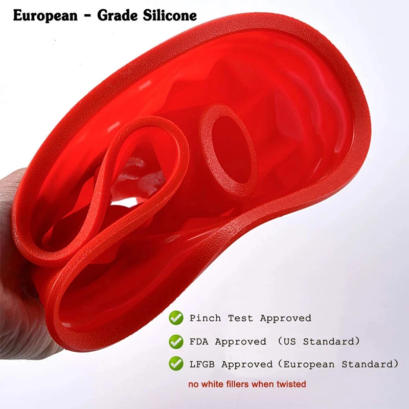 

9 Inch Silicone Cake Molds Silicone Non-Stick Mousse Chiffon Pudding Jelly Ice Creams Red Large Hollow Round Kitchen Tools