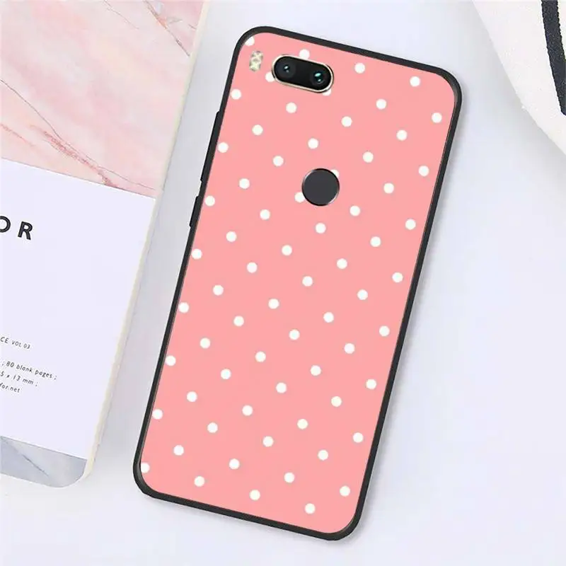 

Polka dots pattern Phone Case For Xiaomi Redmi note 7 8 9 t k30 max3 9 s 10 pro lite Luxury brand shell funda coque