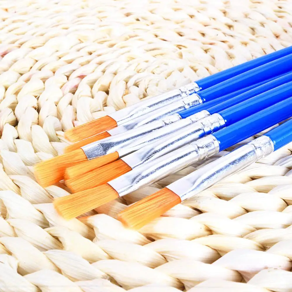 

Paint Brushes Set 100 Pcs Kids Nylon Flat Hair Acrylic Small Oil Watercolor