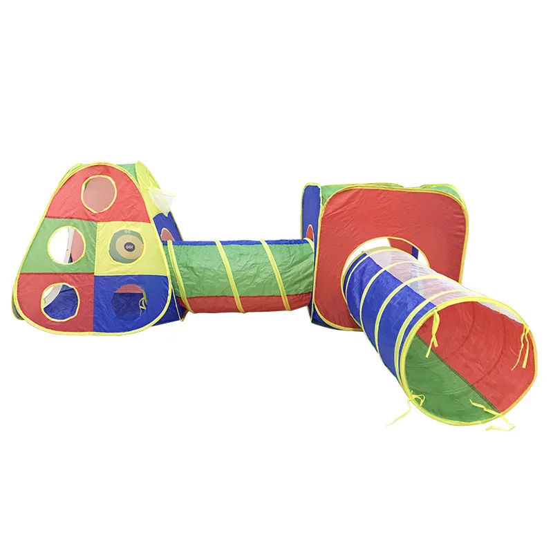 

Children's Tent Indoor and Outdoor Crawling Folding Game House Four-piece Basketball Pool Tunnel Tent House Baby Toys