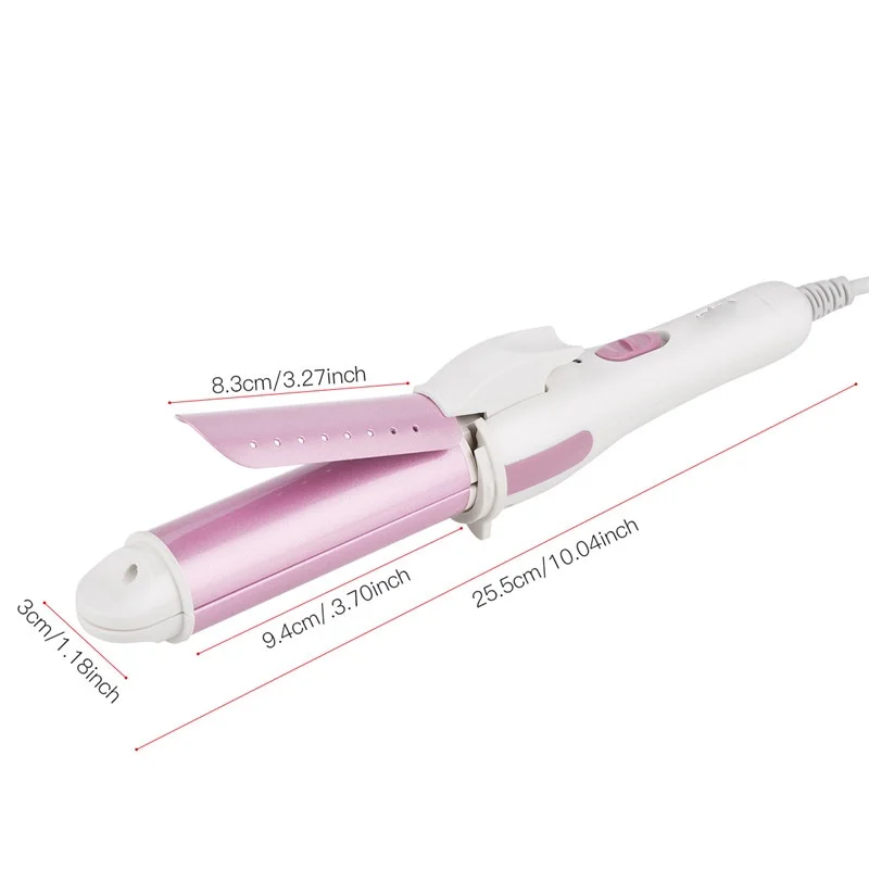 

Lady 2 In 1 Hair Curler Straightener Flat Iron Professional Hair Styling Tool PTC Quick Heating Curling Iron Wand Hair Style