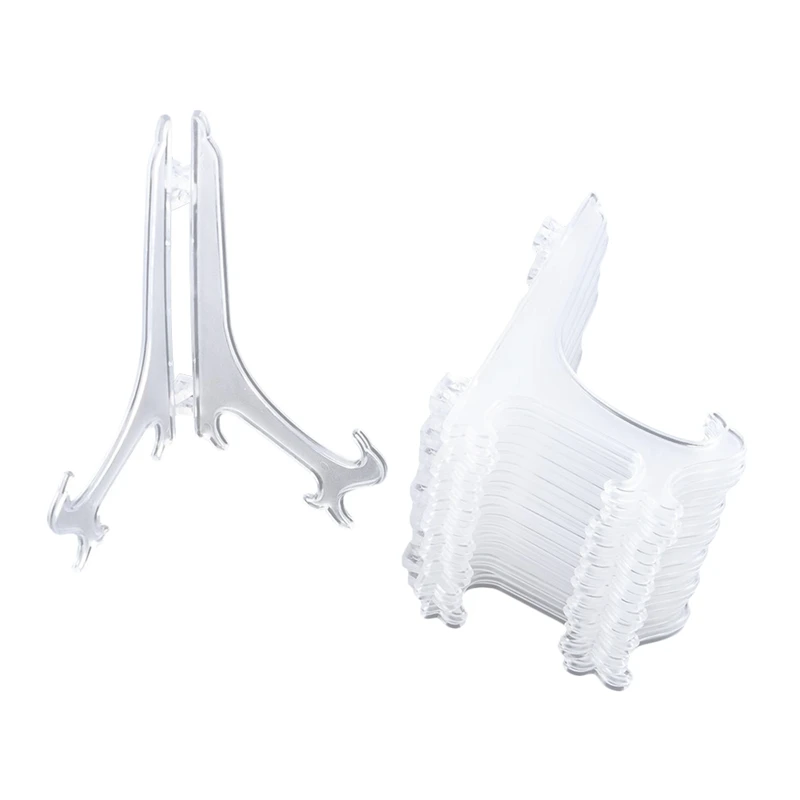 12 шт./компл. прозрачные пластиковые мольберты держатели для тарелок стеллаж