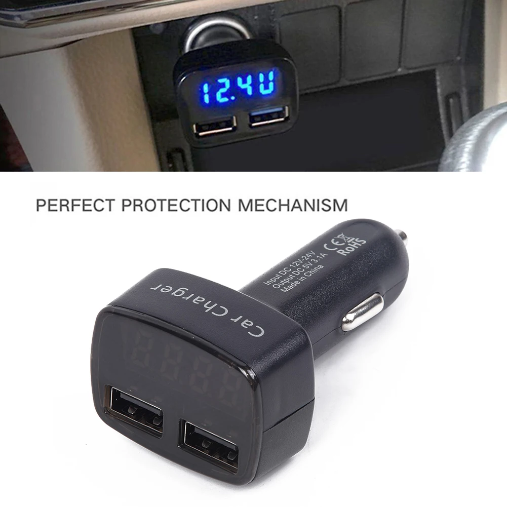 Автомобильные планшеты вольтметр 2-USB зарядка автомобильное зарядное устройство
