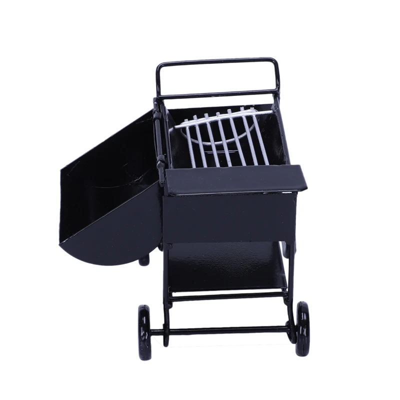 

1:12 Doll House Diy Barbecue Car + Barbecue Accessories Miniature Doll House Food Mini Barbecue Doll Decoration Toys Children To