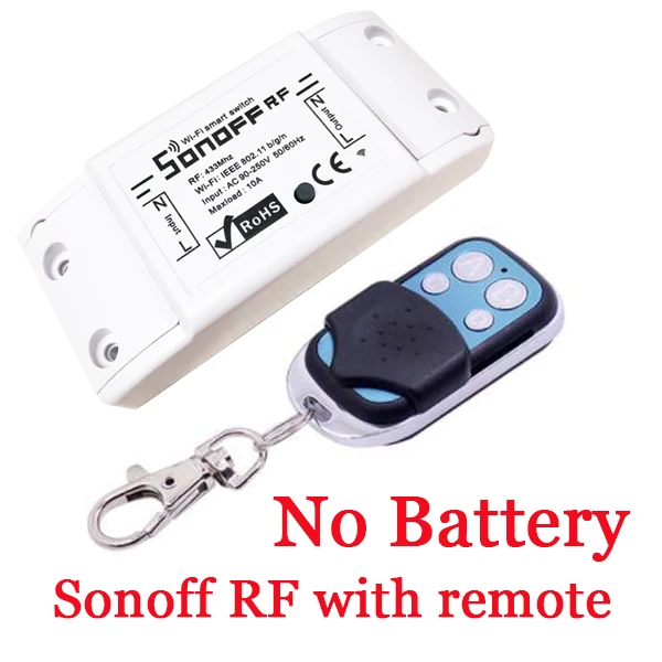 Sonoff 433 RF WiFi умный переключатель, умный дом пульт дистанционного управления, беспроводная домашняя Автоматизация, таймер для самостоятельной работы с Alexa Google Home - Цвет: RF with key