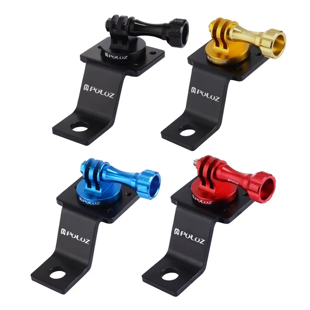 PULUZ Aluminum Alloy Motorcycle Fixed Holder Mount With Tripod Adapter And Screw For GoPro Sports Camera Accessories 4 colors |
