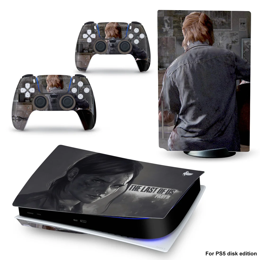 

Last7 Style PS5 Disc Edition Skin Sticker for Playstation 5 Console & 2 Controllers Decal Vinyl Protective Skins Style 1