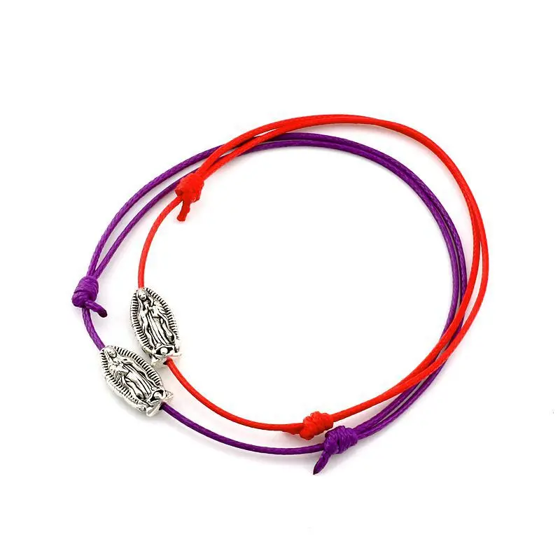 50 шт. на вощеном шнуре из плетение браслет цинкового сплава цинковый сплав Девы