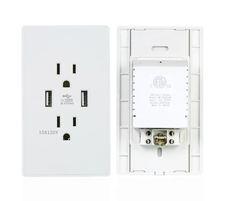 2 комплекта США 5-15P стандартная розетка панель Тройная настенная 15А 125 В Япония