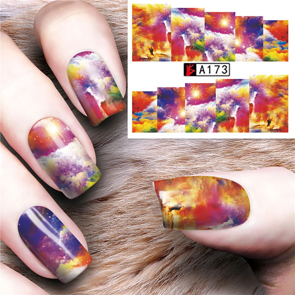 

Colorful Stickers Cloud Water Decal For Nail Sticker Nail Decals Design Stickers For Nails All For Manicure Nail Stickers