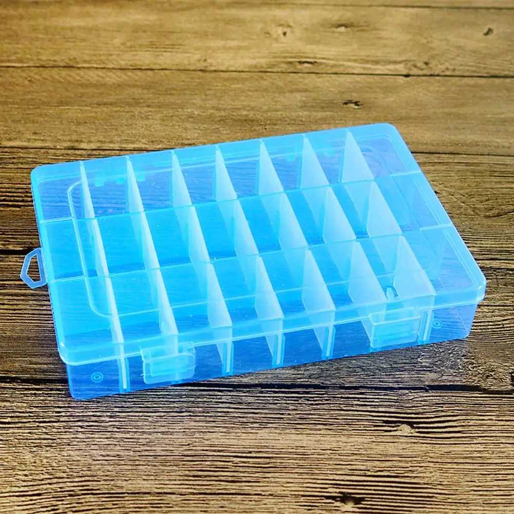 

Detachable 24 Compartment Plastic Storage Box Container Jewelry Tool Case New