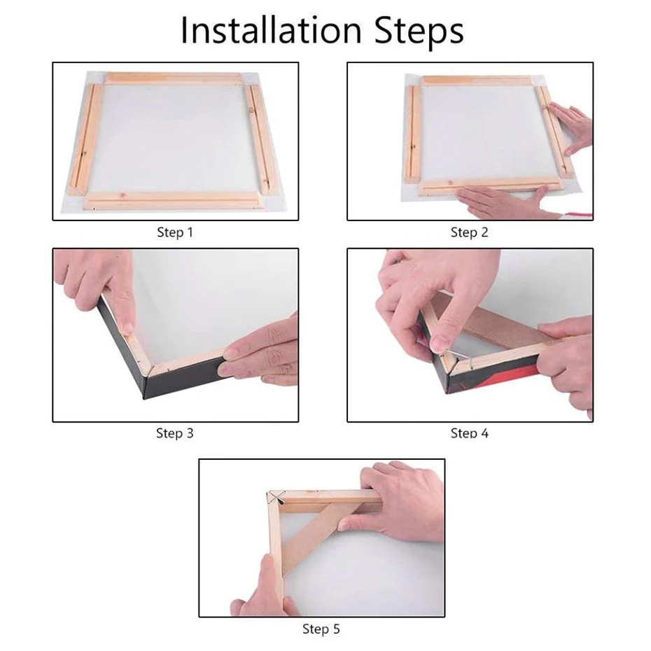 

DIY Wood Picture Frame Stretcher Bars Photo Poster Frames Wall Art Kit Accessorie Canvas Diamond Oil Painting Gallery Home Decor