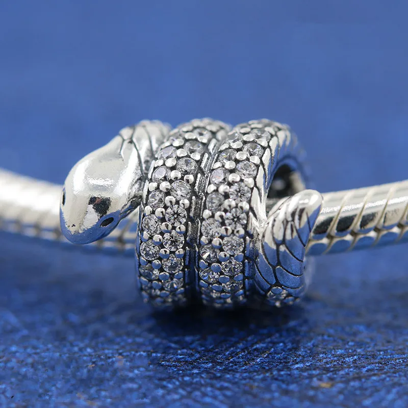 

2020 nuevo otoo espumosos envuelto serpiente encantos Pulsera Original DIY joyera para las mujeres925 de plata