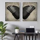 Плакаты в стиле ретро, готические, черные, живопись на холсте бабочка принтов