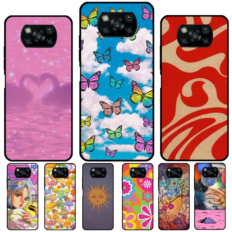 Винтажный чехол в эстетике для Xiaomi 13 11T 12T Pro 12X 12 Lite, чехол для POCO F5 X3 X5 Pro F4 X4 GT C40 M5s F3, оболочка