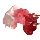 Шелковая вуаль для танца живота, 1 пара, 100% натуральный шелк, классический размер, бамбуковые ребра, шелковые веера, реквизит для танцевальных выступлений, под заказ