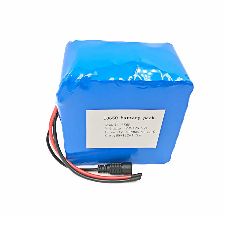 24v Батарея 18650 пакет 24V 12Ah велосипеда Батарея 25,2 V 12Ah литий-ионная аккумуляторная батарея 350 Вт E велосипед 250W с 2A зарядное устройство