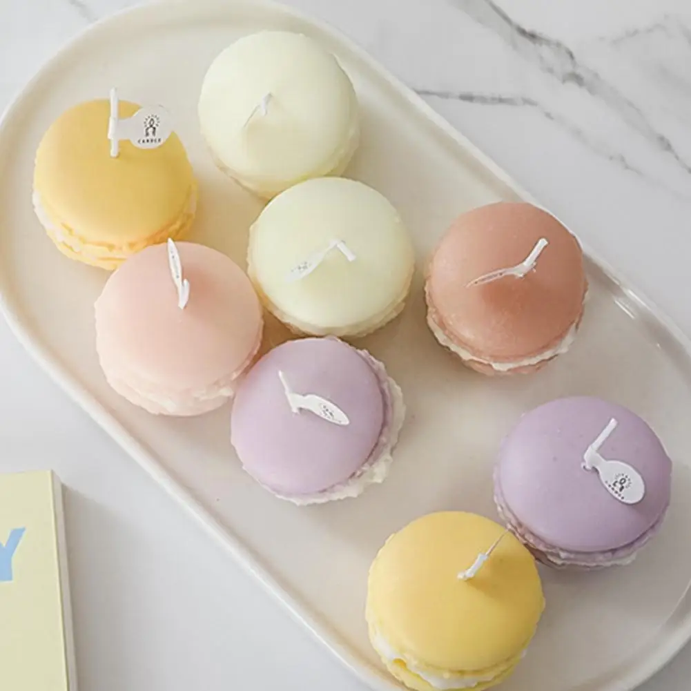 Красивая свеча ручной работы в виде макарона Искусственные Свадебные реквизиты