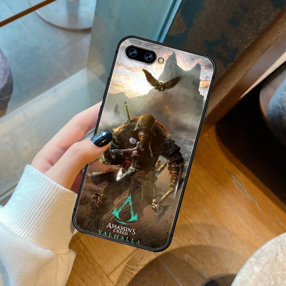 

Assassin Creeds Valhallas Game Phone Case Cover Hull For HUAWEI Honor 6A 7A 8 8A 8S 8x 9 9x 9A 9C 10 10i 20 Lite Pro black Back