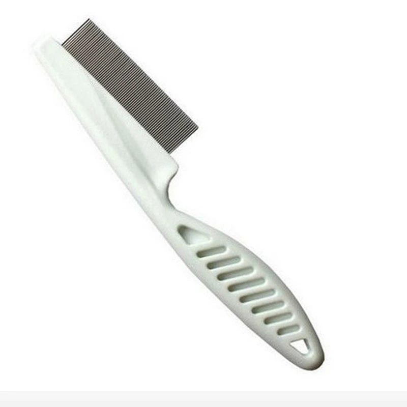 Кошка собака металл голова волосы вошь расческа тонкая зубчатая флисовая ручка