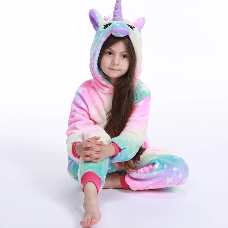 

Kigurumi Kids Stitch Onesie Adult Animal Anime Panda Pajama Sets unicornio Sleepwear Baby Girls Boys Unicorn Onesies Overalls