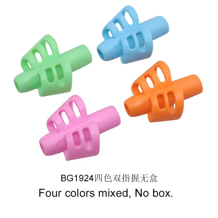 No box 60 pcs Ручка захвата 60 шт двухпальцевая силиконовая Трехцветная для перемешивания студенческих канцелярских принадлежностей для письма Корректор осанки карандаш Обложка для письма любовь - Цвет графита: No box 60 pcs