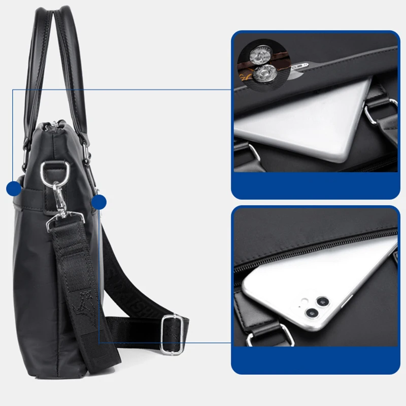 

BANGNISIDAISHU Men's Handbag Business Portable Laptop Bag Liner Bag Multi-Function Large-Capacity Travel Briefcase