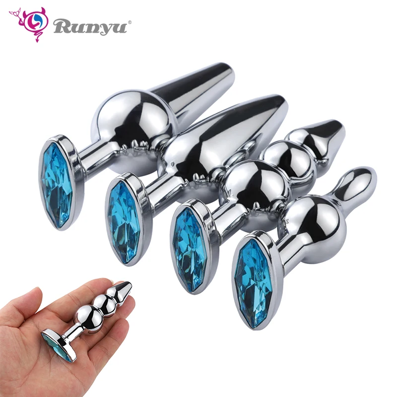 Анальные игрушки металлическая Анальная пробка массажер для стимуляции